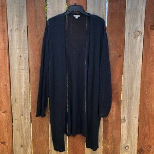 J.JILL cardigan sweater open front linen blend plus size 3X